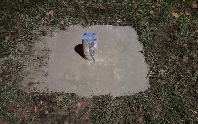 Fundamente für Fahnenmasten mit Kopfausleger