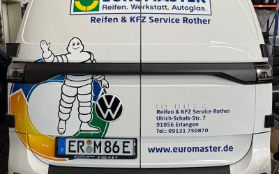 Fahrzeugbeschriftung für Reifen & KFZ Service Rother