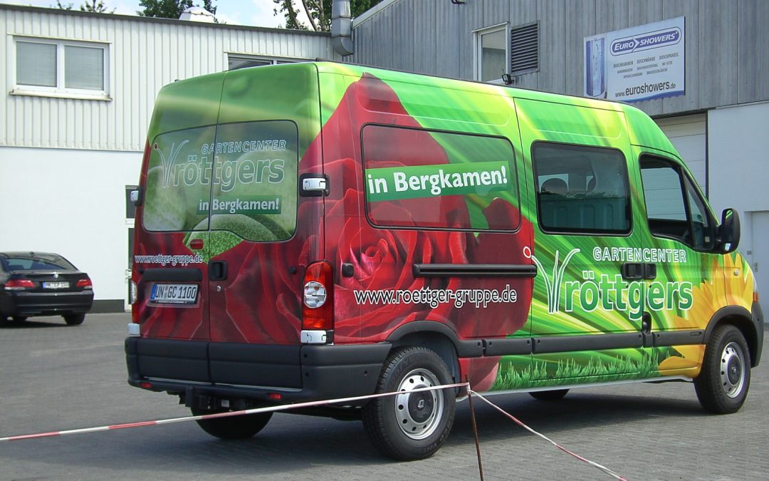 Fahrzeugvollfolierung in Bergkamen für das Gartencenter Röttgers