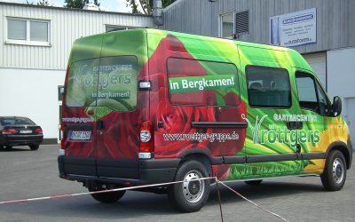 Fahrzeugvollfolierung in Bergkamen für das Gartencenter Röttgers