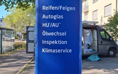 Werbestele in Lörrach für Euromaster instand gesetzt