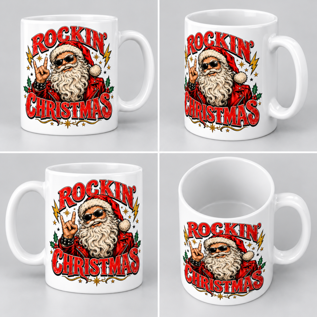 Rockin’ Christmas – vier Tassenansichten