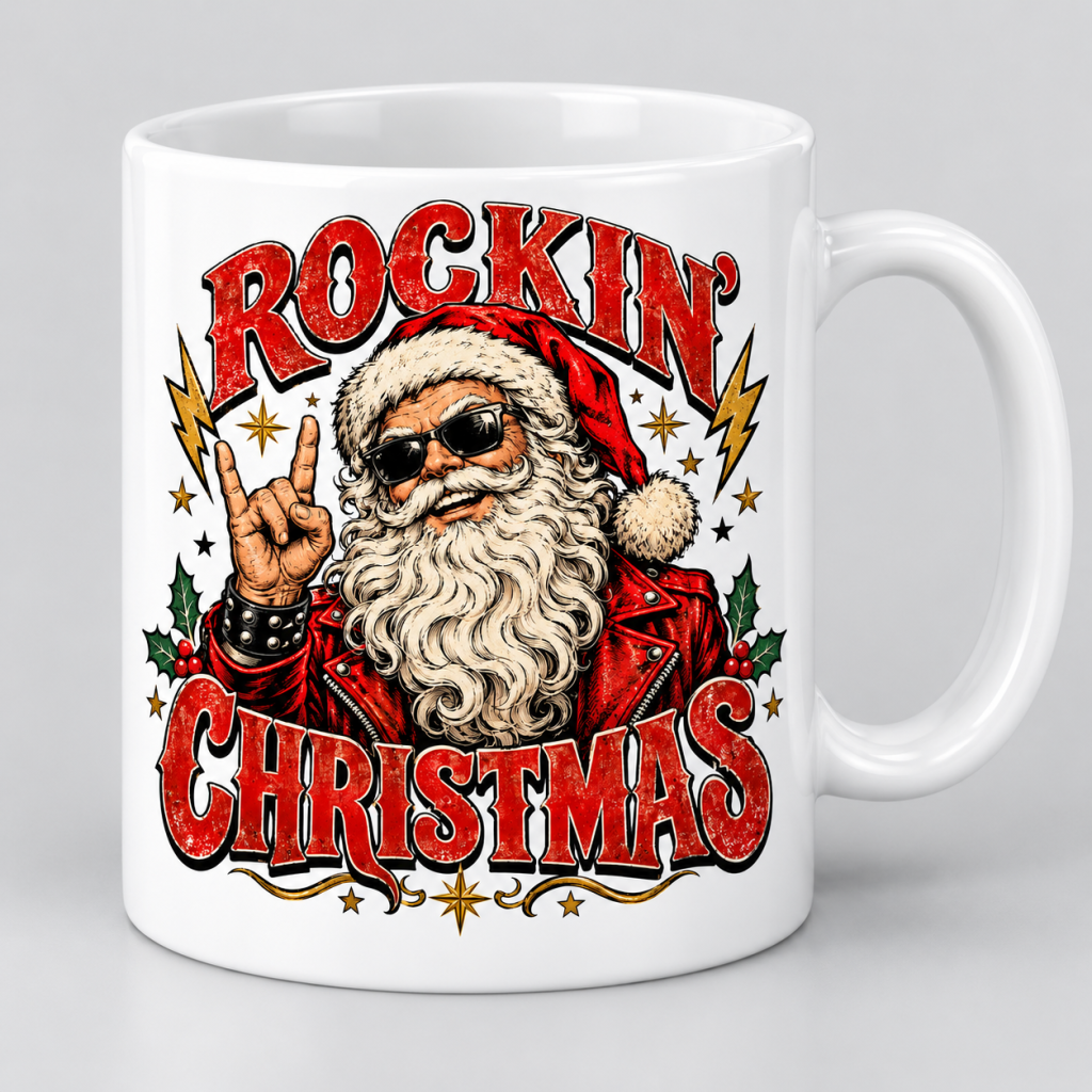 Rockin’ Christmas – rockige Weihnachtstasse