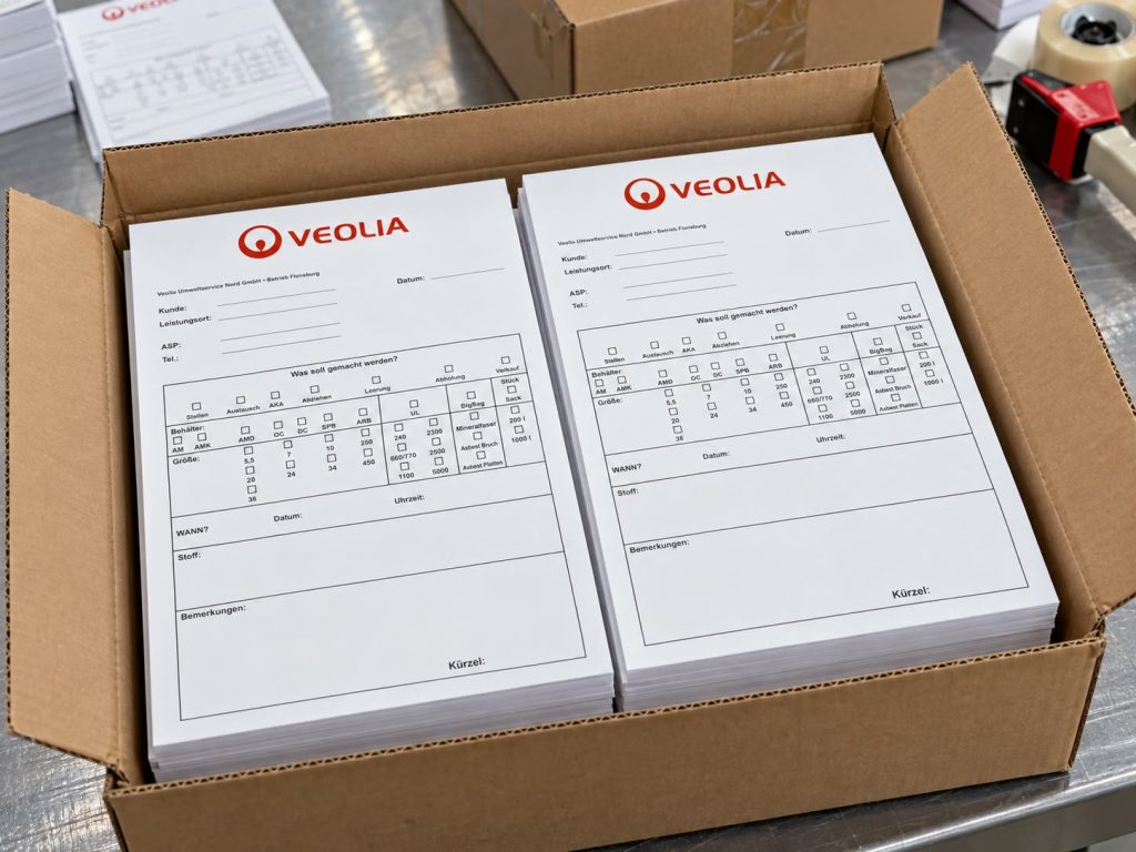 verpacken der Druckprodukte