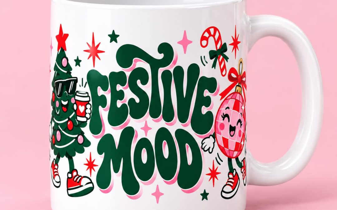 Weihnachtstassen aus Keramik mit individuellem Druck