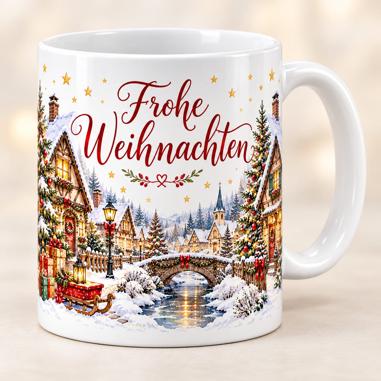 Klassische Weihnachtstassen mit Motiven