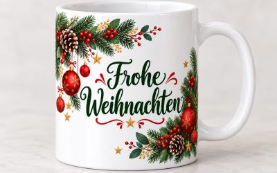 Keramiktassen zu Weihnachten