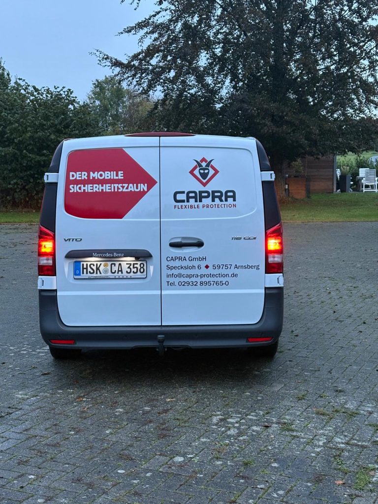Heckansicht vom CAPRA Fahrzeug