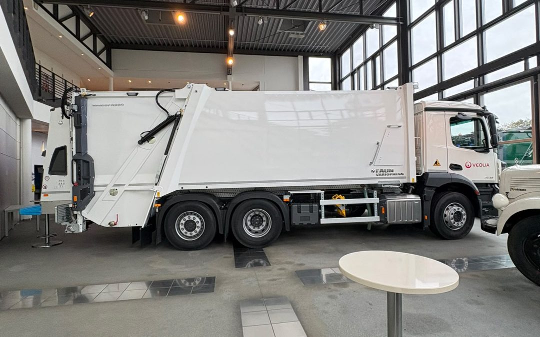 LKW-Beschriftung für Veolia im FAUN-Werk Osterholz-Scharmbeck